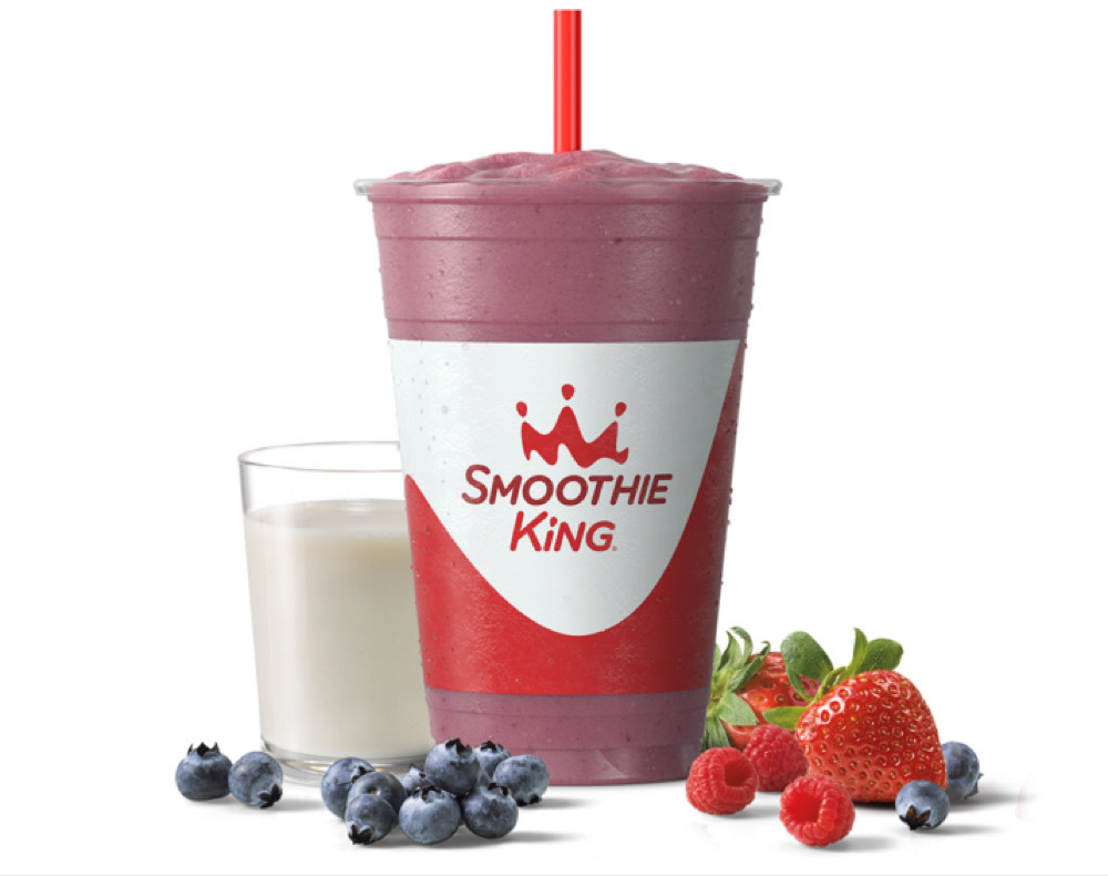 Vegan Mixed Berry smoothie from Smoothie King