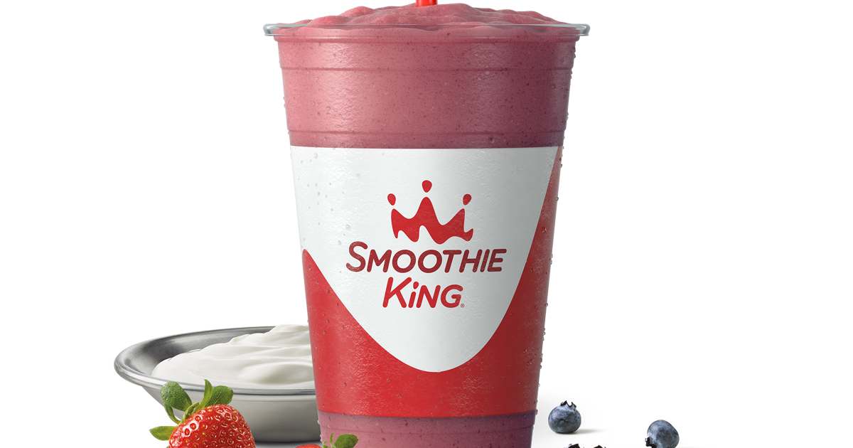 Gut Health Greek Yogurt Strawberry Blueberry Smoothie King